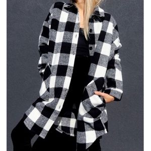 RD Style Buffalo Check Longline Jacket